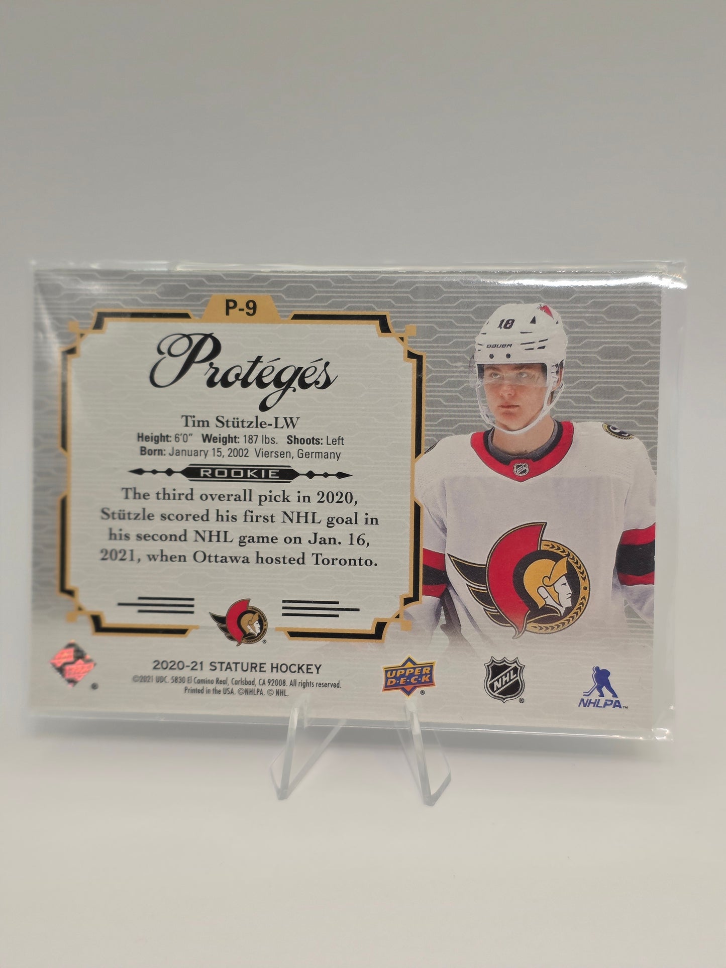 2021 Upper Deck Stature Protegé — Tim Stützle (P-9)