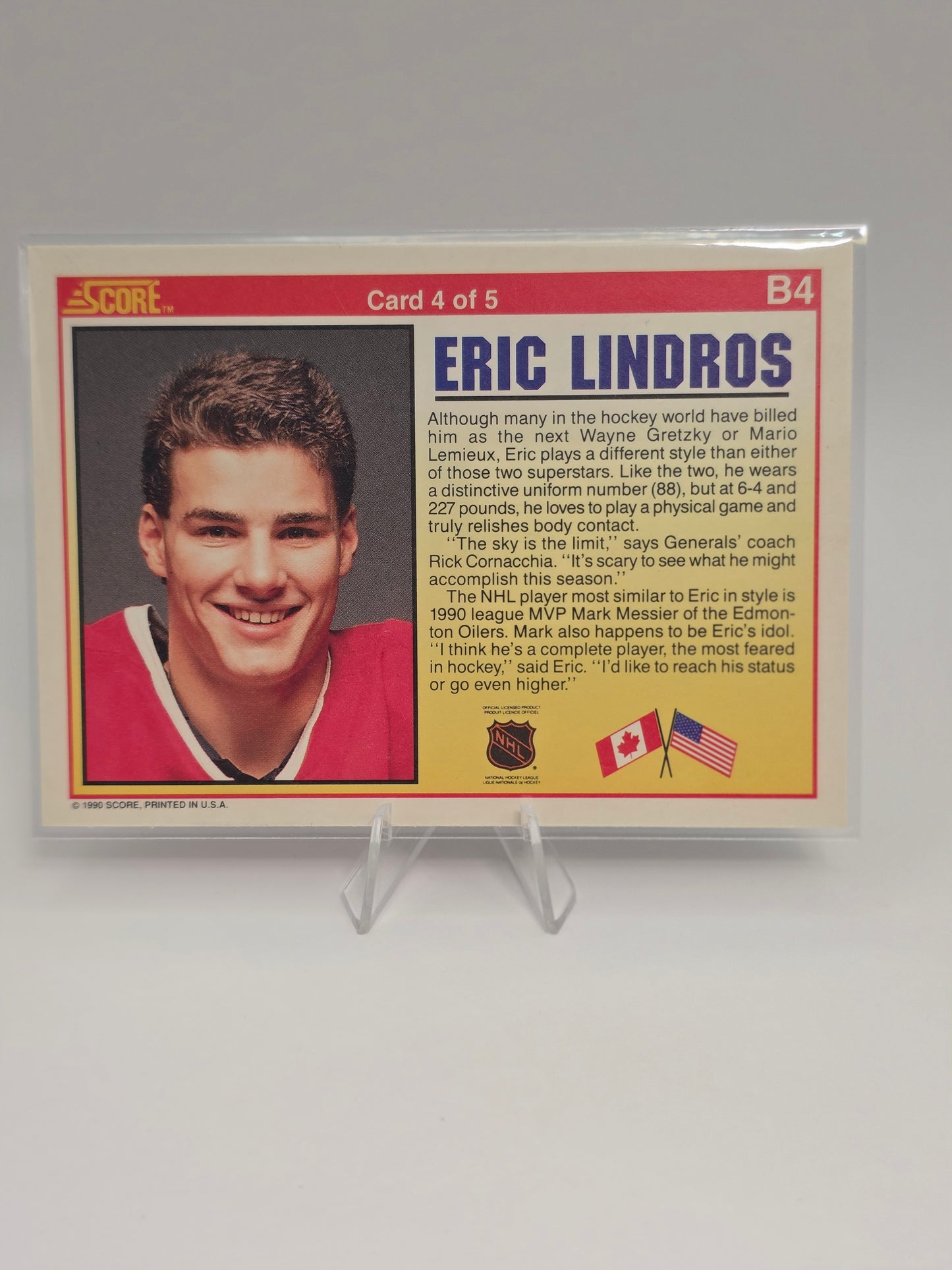 Set of 5 Eric Lindros prospect cards