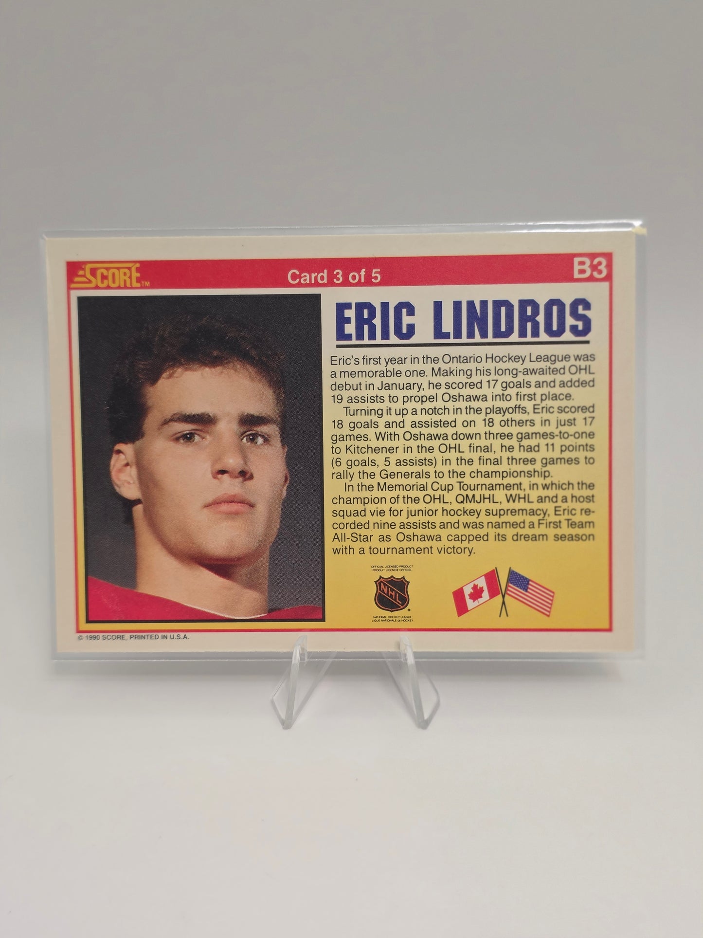Set of 5 Eric Lindros prospect cards