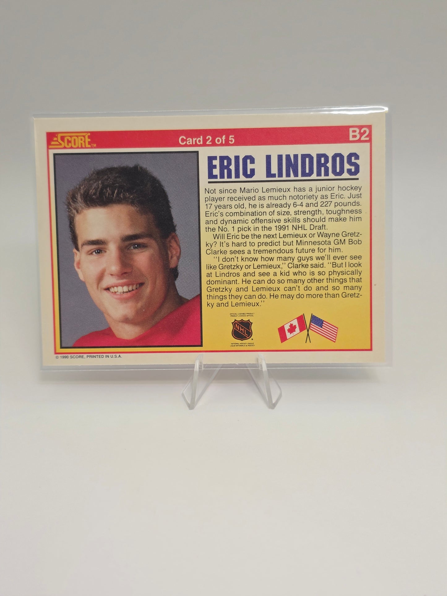 Set of 5 Eric Lindros prospect cards