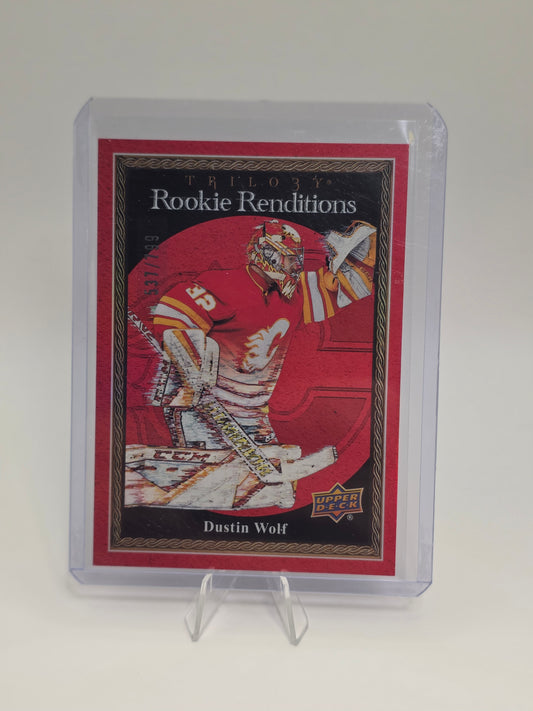 Dustin Wolf — 2024 Upper Deck Trilogy — Rookie Renditions RR-19 (Red) — 537/799