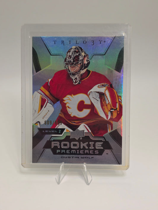 Dustin Wolf — 2024 Upper Deck Trilogy — Level 2 Uncommon Rookies #187 — 609/699