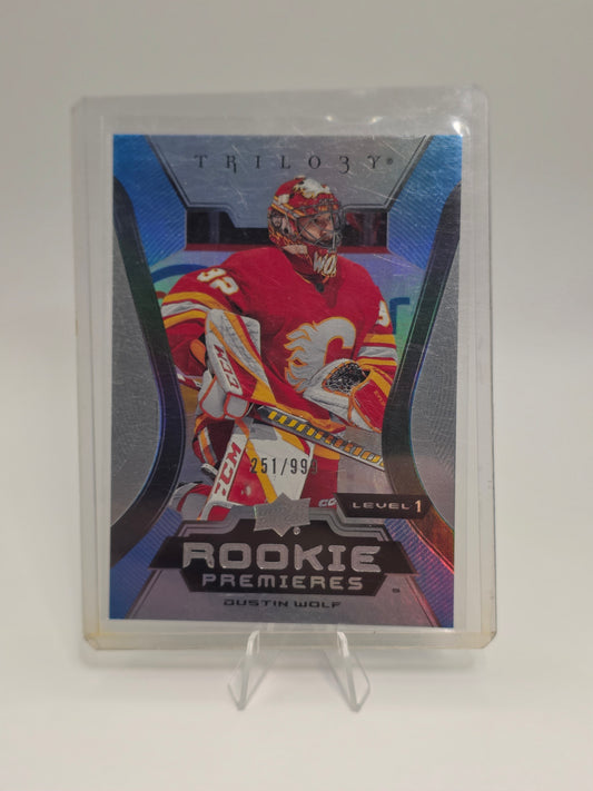 Dustin Wolf — 2024 Upper Deck Trilogy — Level 1 Rookie Premieres #137 — 251/999