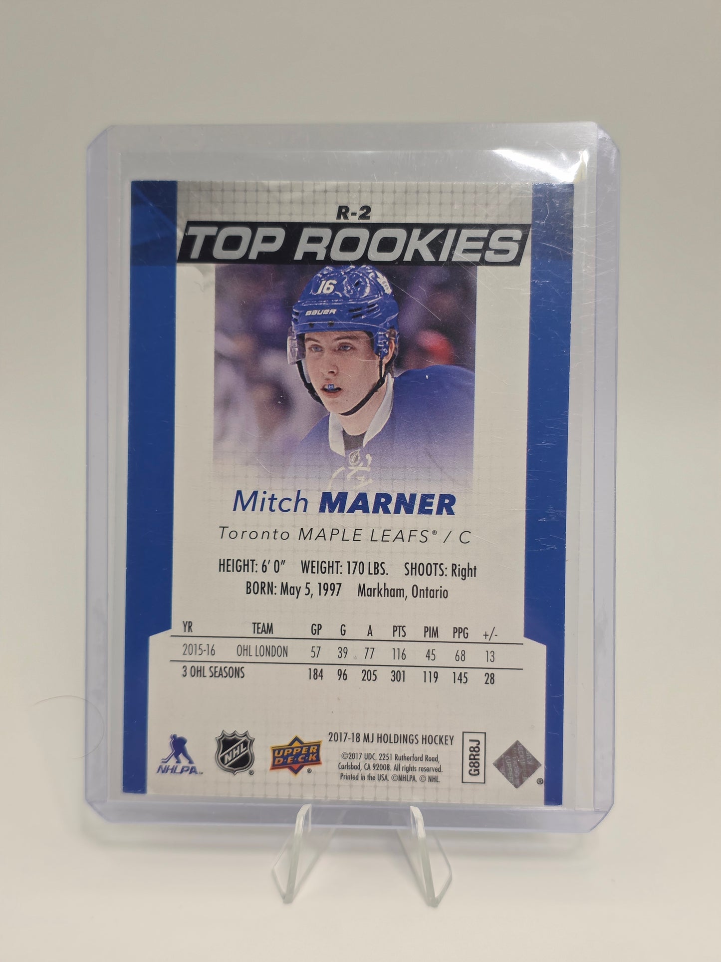 Mitch Marner — 2017 Upper Deck MJ Holdings — Top Rookies #R-2