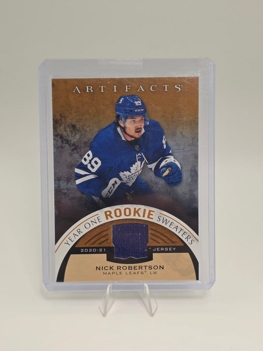 Nick Robertson — 2021 Upper Deck Artifacts — Year One Rookie Sweaters #RS-NR (Rookie Jersey)