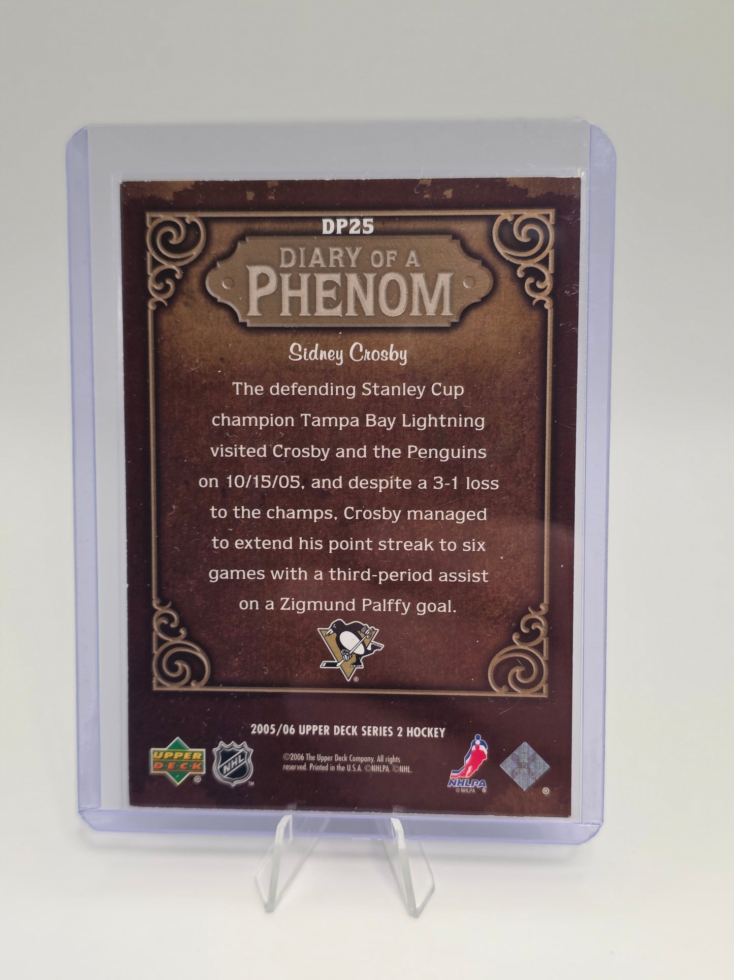2005–06 Upper Deck — Diary of a Phenom — Sidney Crosby (DP-25, DP-24, DP-19) — 3-Card Lot