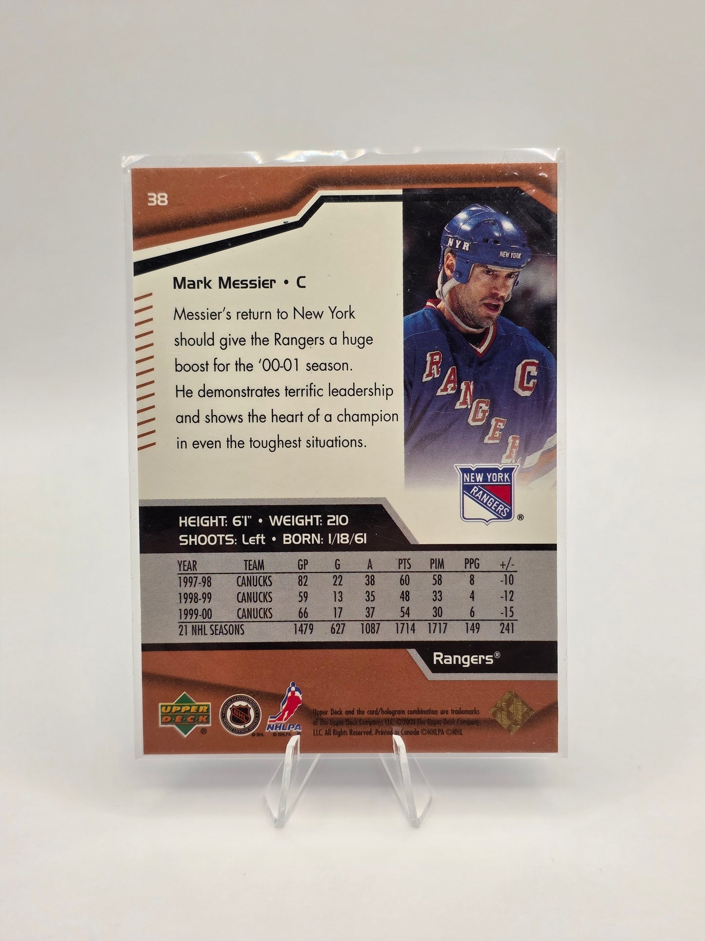 99โ2000 Upper Deck Black Diamond #38 Mark Messier