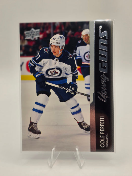 2021–22 Upper Deck Series 2 — Young Guns #466 — Cole Perfetti (Rookie)