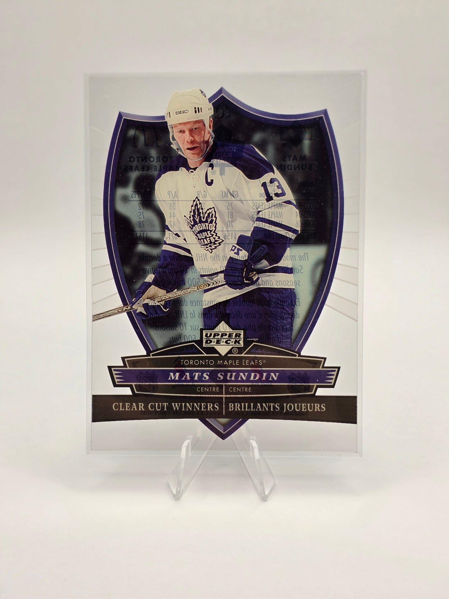 2006–07 Upper Deck McDonald’s Clear Cut Winners #CC9 — Mats Sundin