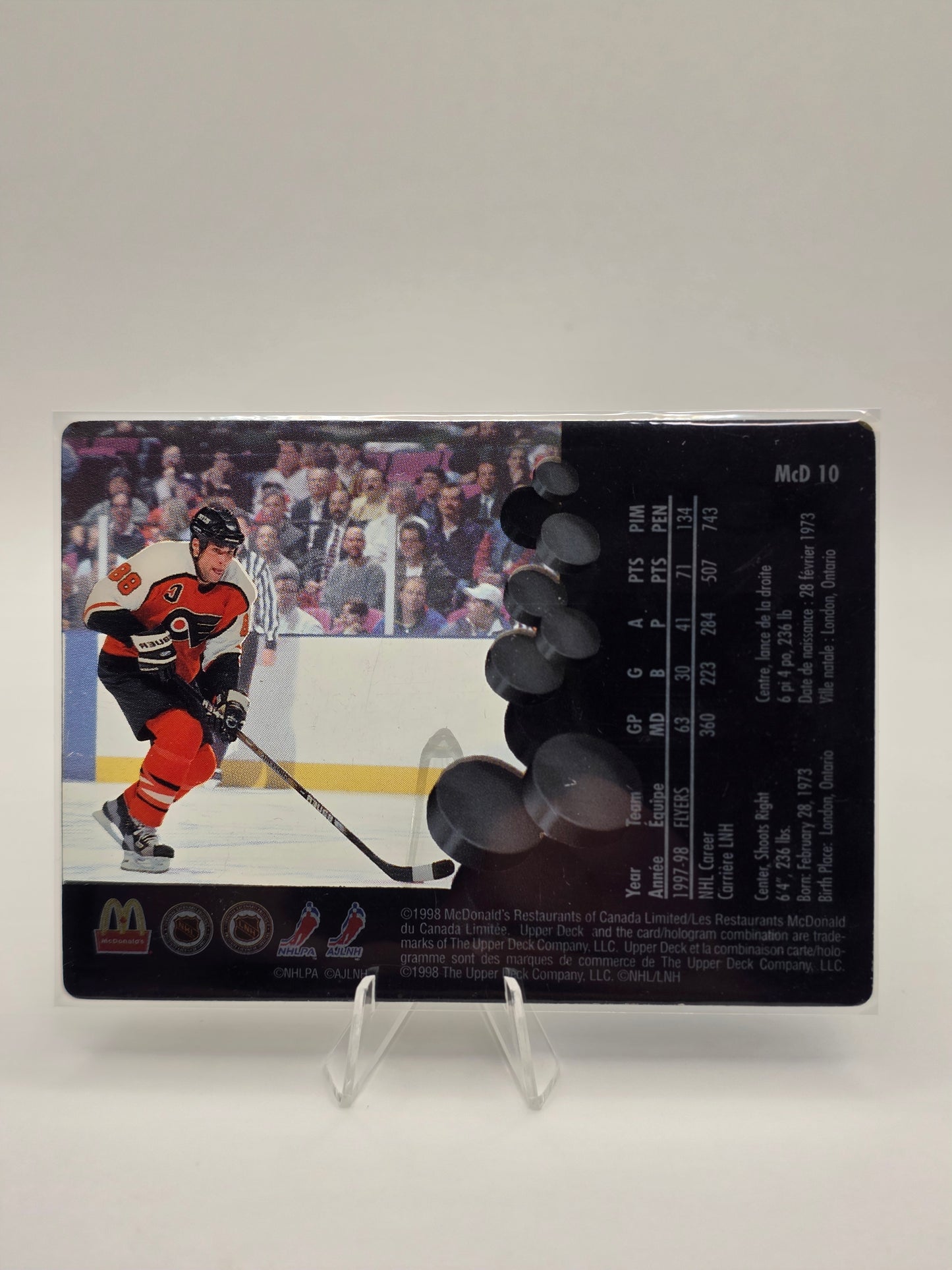 98–99 Upper Deck McDonald’s — Ice #McD-10 — Eric Lindros