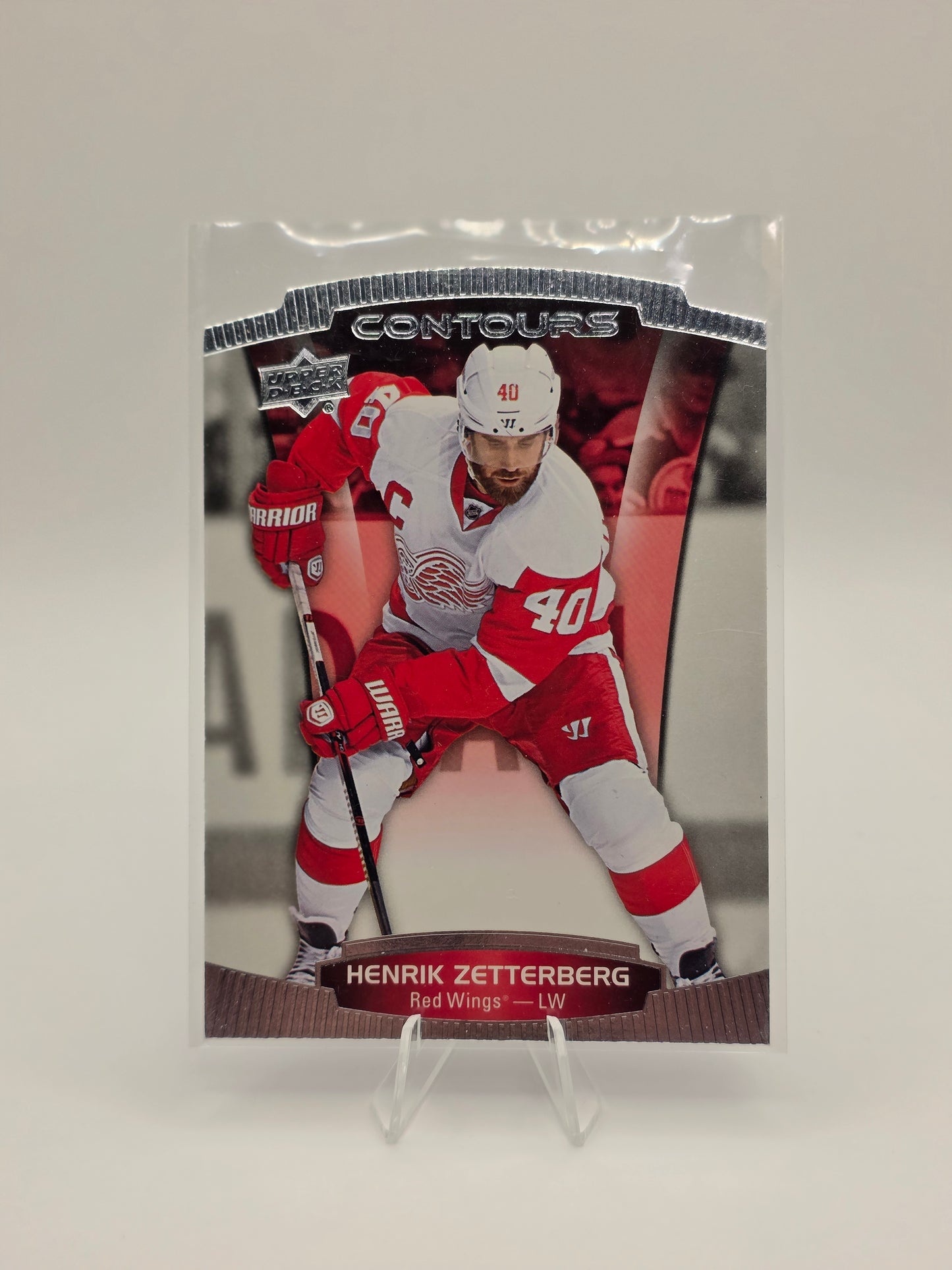 2015–16 Upper Deck Contours #41 — Henrik Zetterberg (S96JX Serial Marking)
