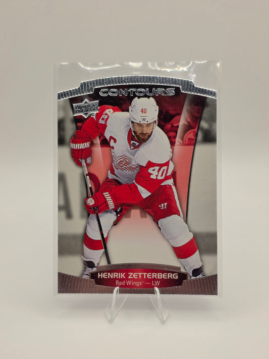 2015–16 Upper Deck Contours #41 — Henrik Zetterberg (S96JX Serial Marking)