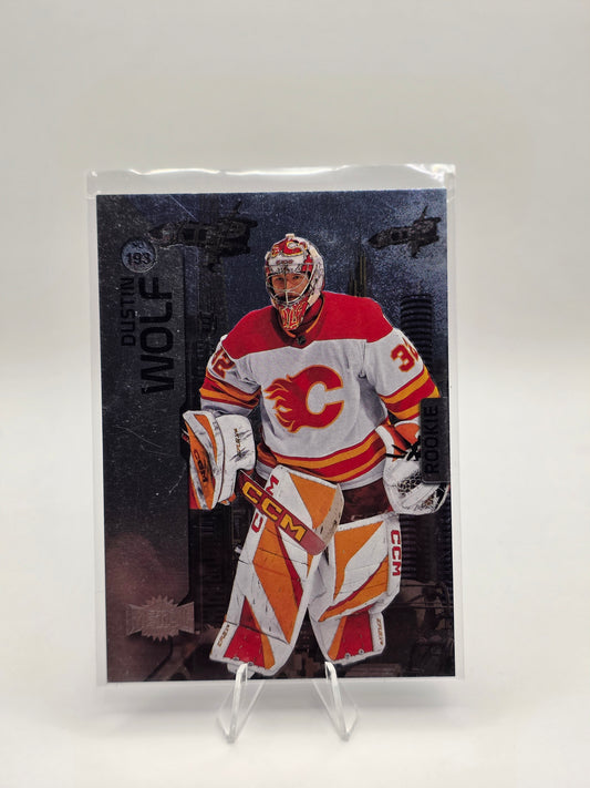 2022-23 SkyBox Metal Universe #193 — Dustin Wolf (Rookie Insert)