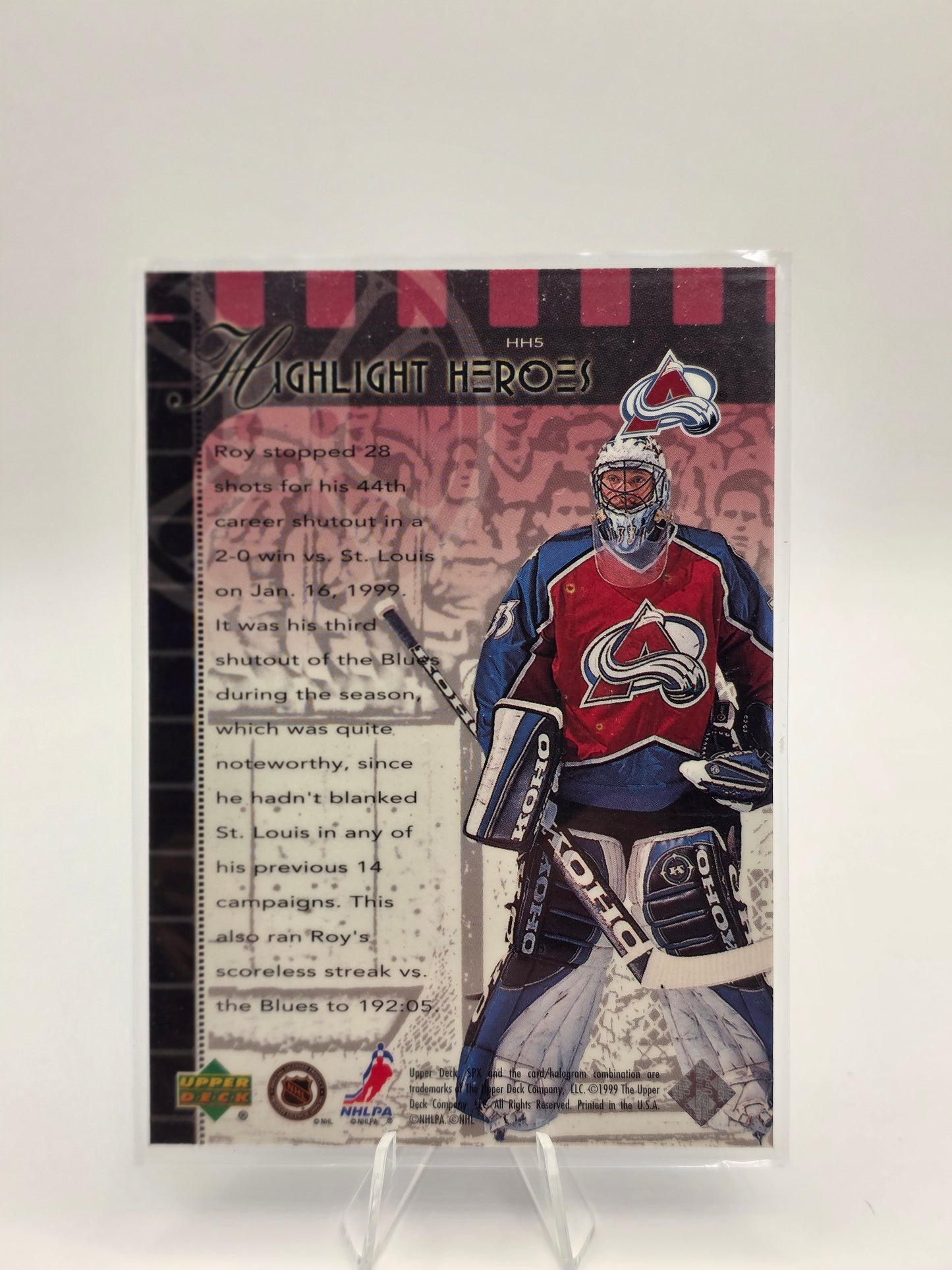 99 Classic SPx Highlight Heroes #HH5 β Patrick Roy