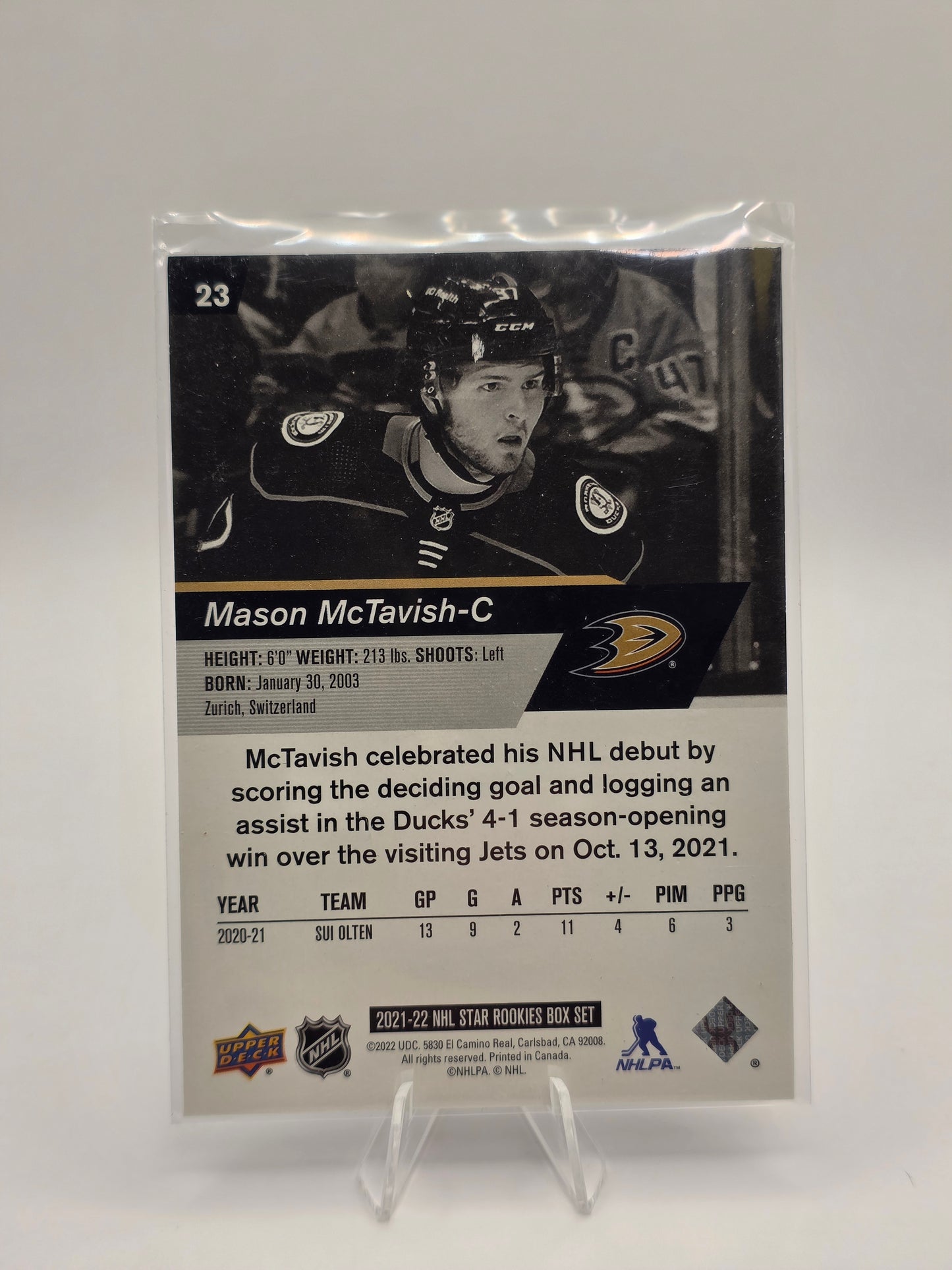 2021 Upper Deck โ Mason McTavish (Rookie #23)