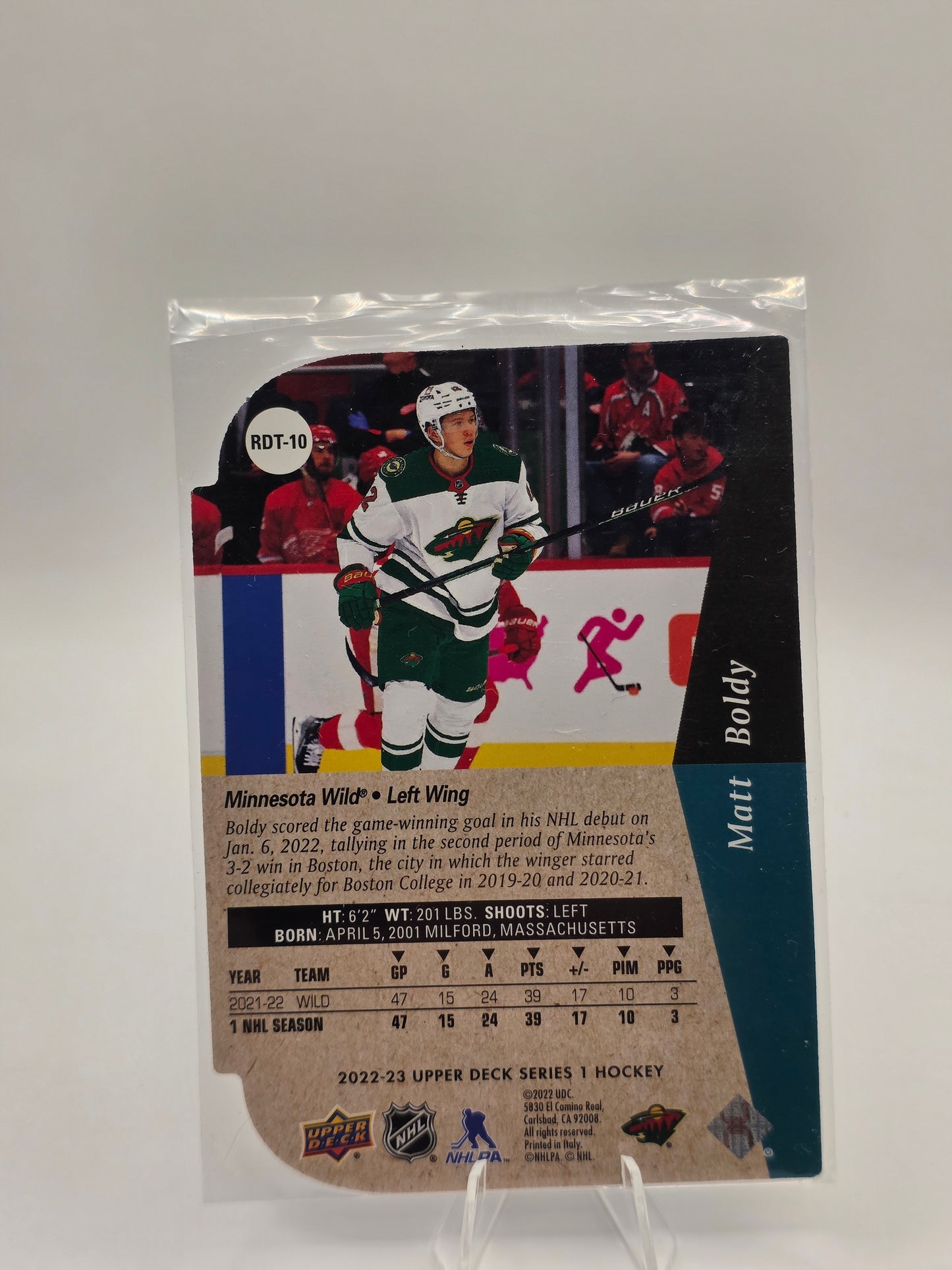 2022 Upper Deck Rookie Die-Cuts β Matt Boldy (RDT-10)