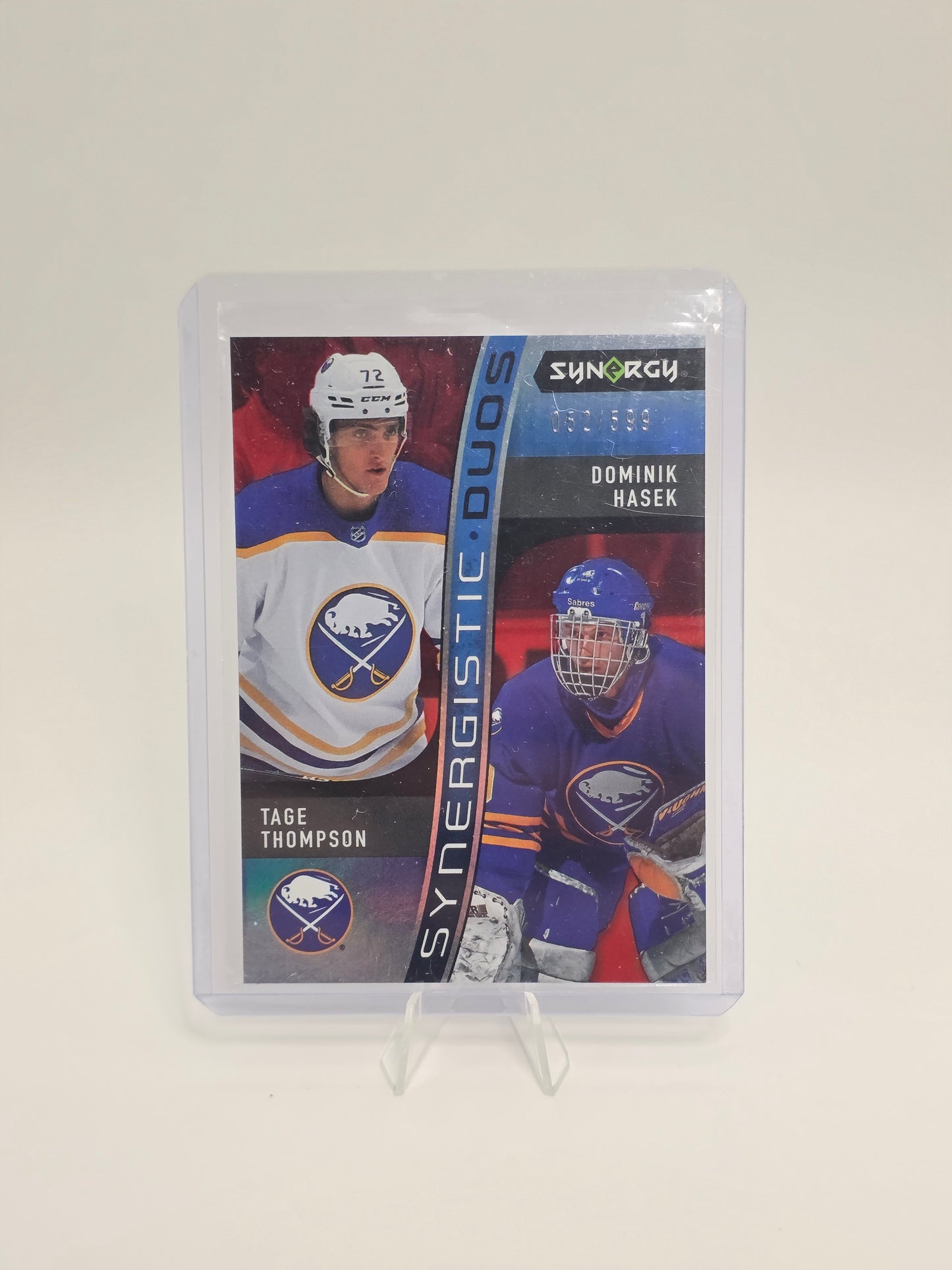 2023β24 Upper Deck Synergy β Synergistic Duos SD-4 (052/599) β Tage Thompson & Dominik Hasek