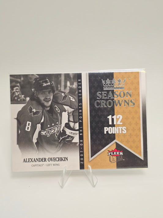 2008 Fleer Ultra — Season Crowns SC-3 — Alexander Ovechkin (112 points)