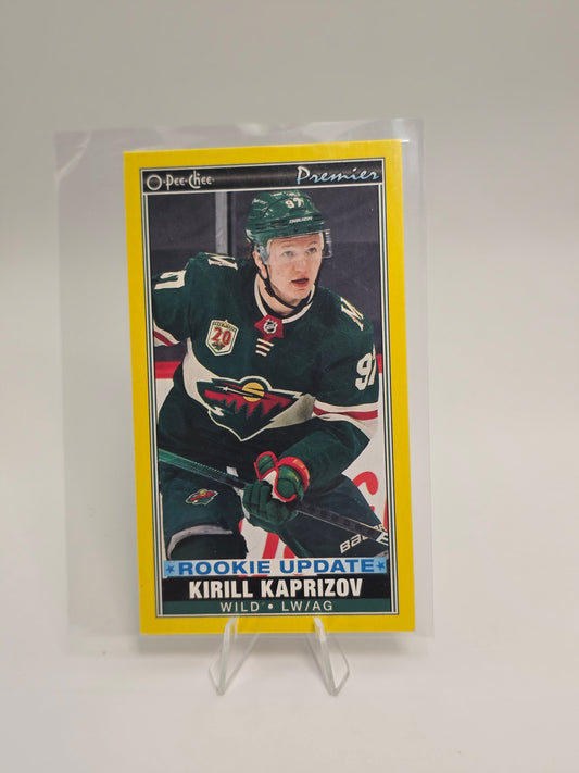2021–22 O-Pee-Chee Premier Rookie update #P-55 — Kirill Kaprizov (Skinny / Tallboy)