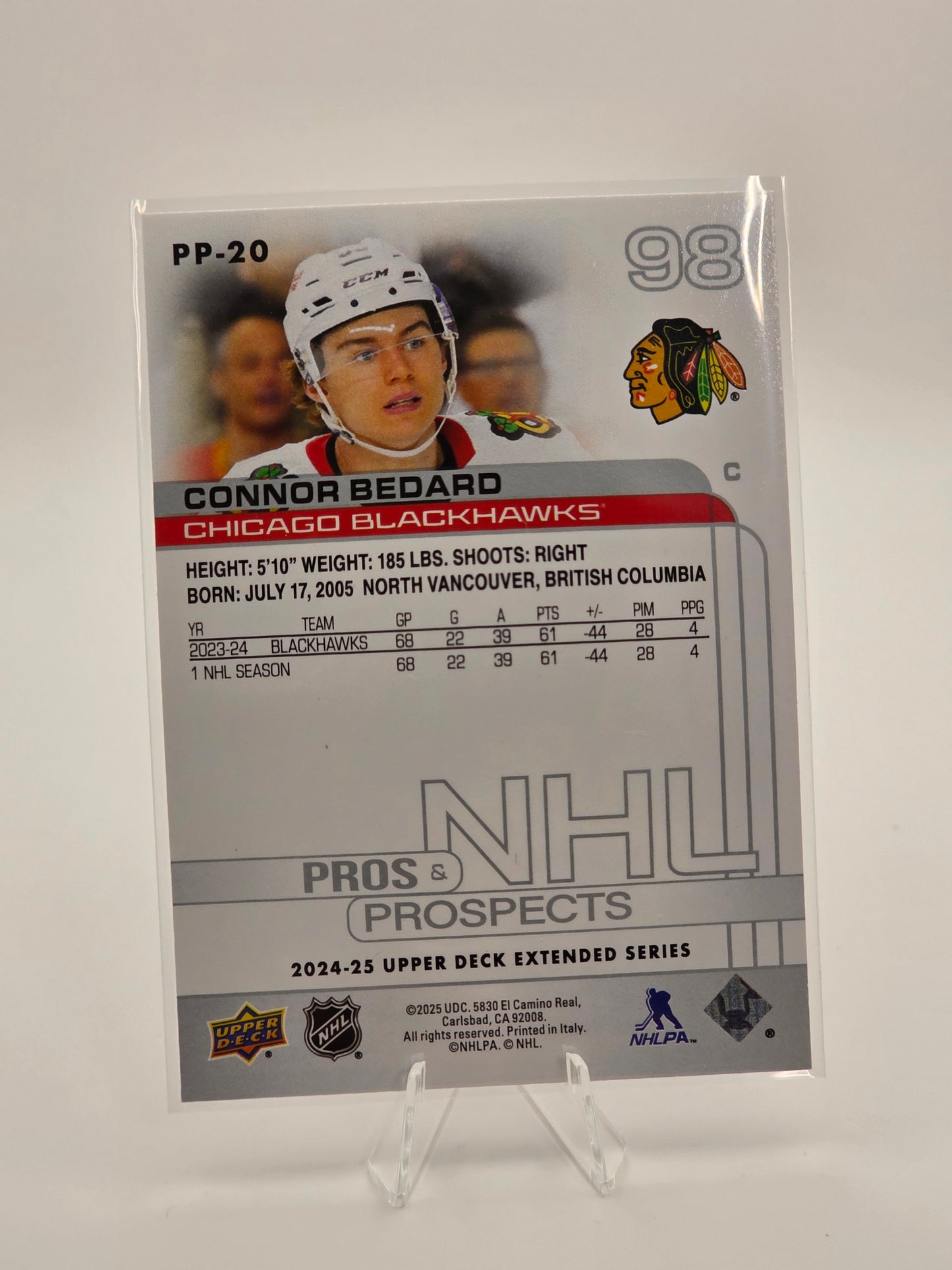 2024β25 Upper Deck β Pros & Prospects #PP-20 β Connor Bedard