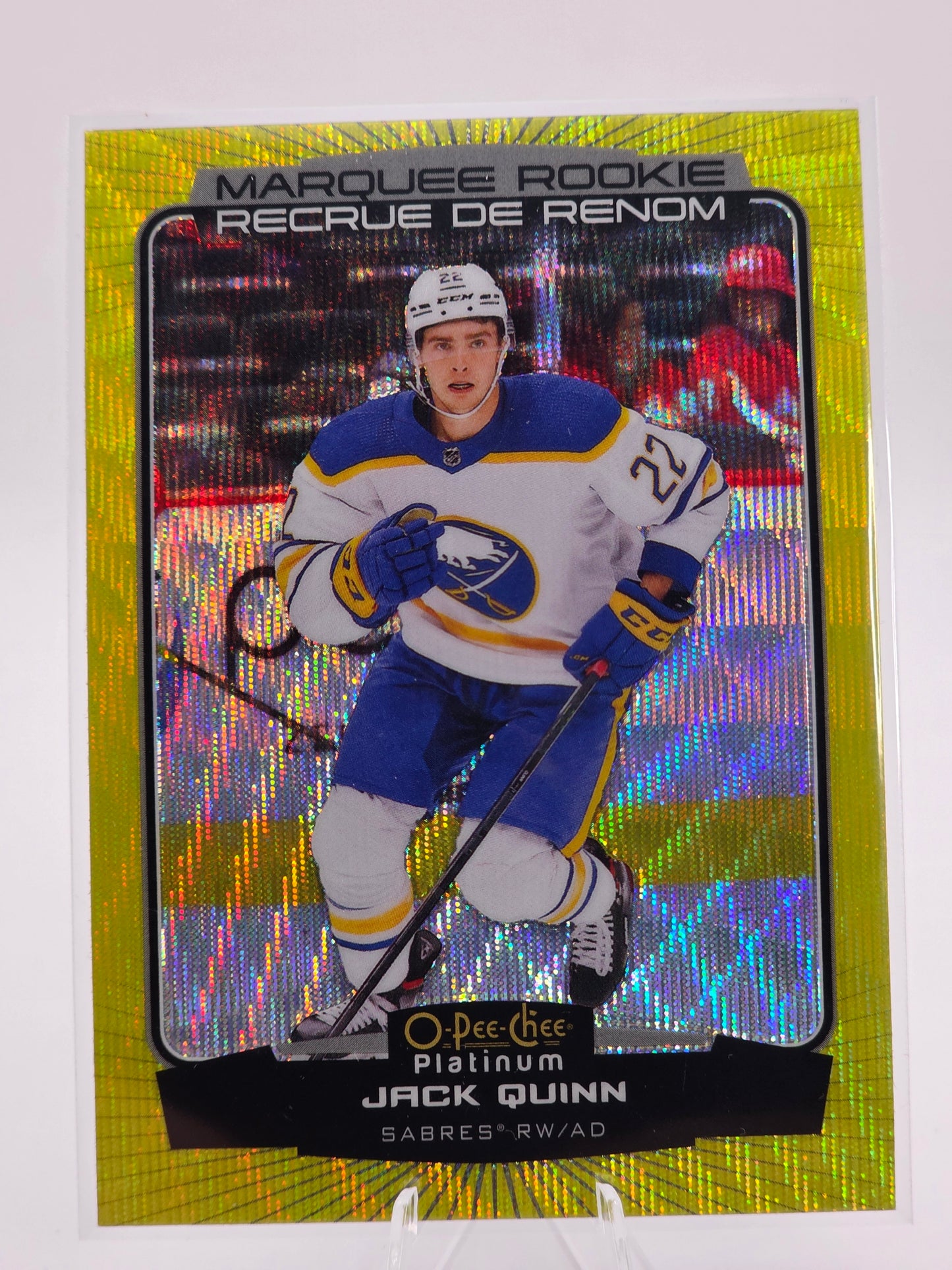2022β23 O-Pee-Chee Platinum β Marquee Rookie (Neon Yellow Surge) #204 β Jack Quinn