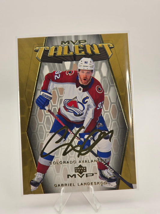 2023–24 Upper Deck MVP — Talent Gold (Printed Signature) #MT-16 — Gabriel Landeskog