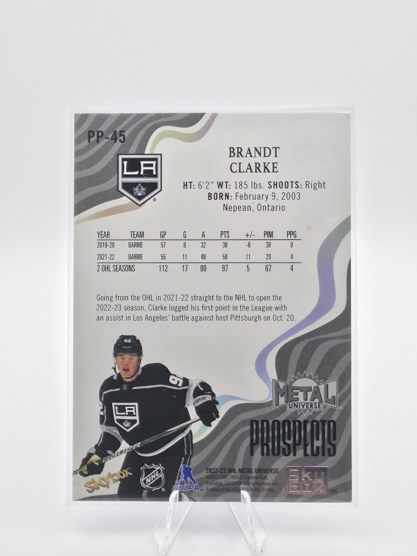 2022-23 Skybox Metal Universe Brandt Clarke Skybox Premium Prospects #PP-45