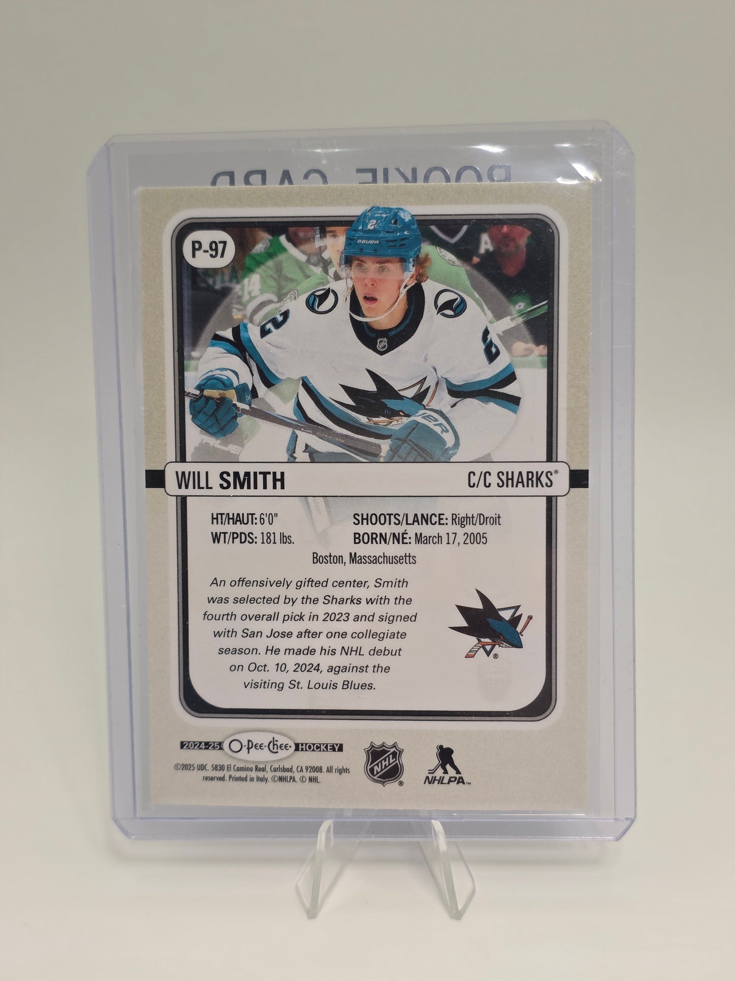 2024–25 O-Pee-Chee Premier #P-97 — Will Smith (Premier Rookie)