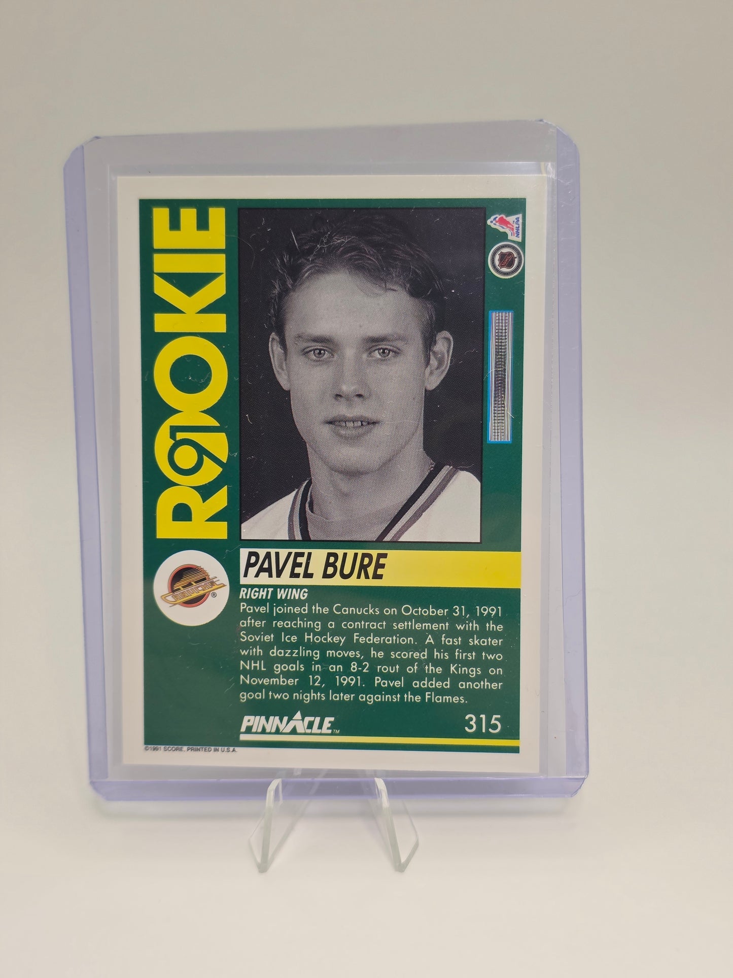 91-92 Pinnacle #315 — Pavel Bure (Rookie)