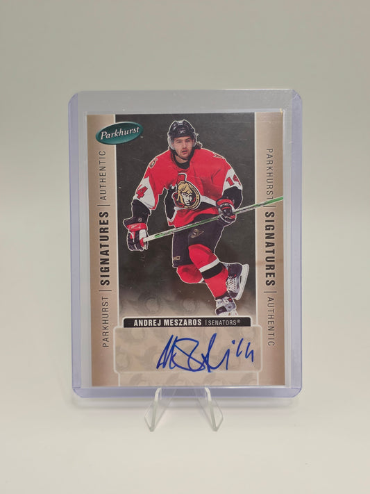 2006 Upper Deck / Parkhurst — Autograph — Andrej (Andrej/Andrej) Meszaros — Parkhurst Autograph (AM)