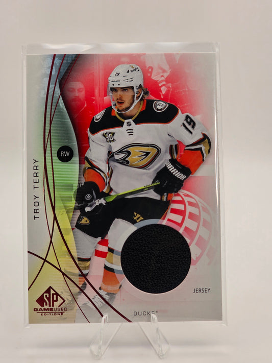 2024–25 Upper Deck SP Game Used — #70 — Troy Terry (Jersey Relic)