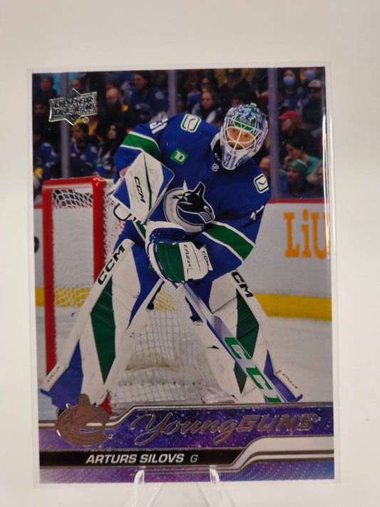 2023–24 Upper Deck — Young Guns RC #485 — Artūrs Šilovs
