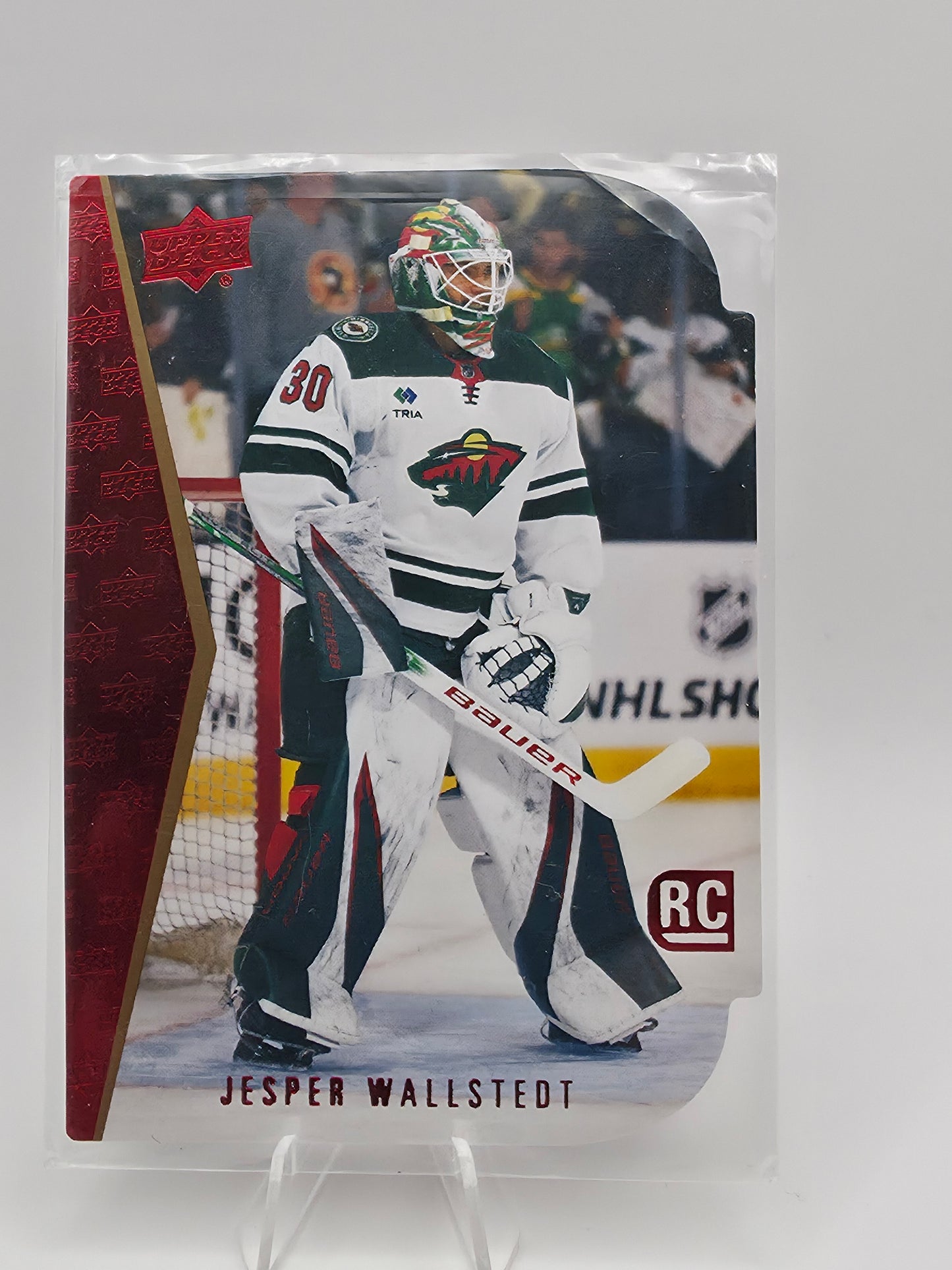 2024-25 Upper Deck Series 1 Jesper Wallstedt 1994-95 Rookie Tribute Die-Cut Red Parallel #RDT-9