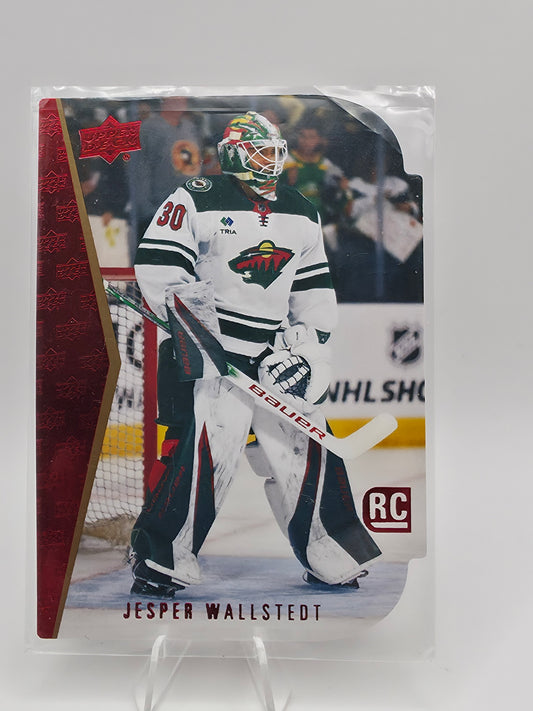 2024-25 Upper Deck Series 1 Jesper Wallstedt 1994-95 Rookie Tribute Die-Cut Red Parallel #RDT-9