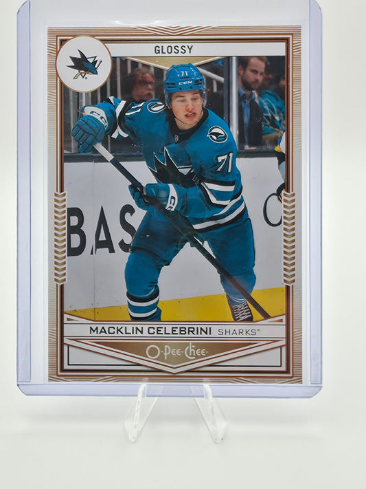 2024-25 Upper Deck Series 2 Macklin Celebrini O-Pee-Chee Glossy #OPC-34 (RC)