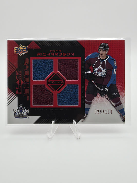 2008-09 Upper Deck Black Diamond Quad Jerseys Gold #BDJ-BR (29/100)