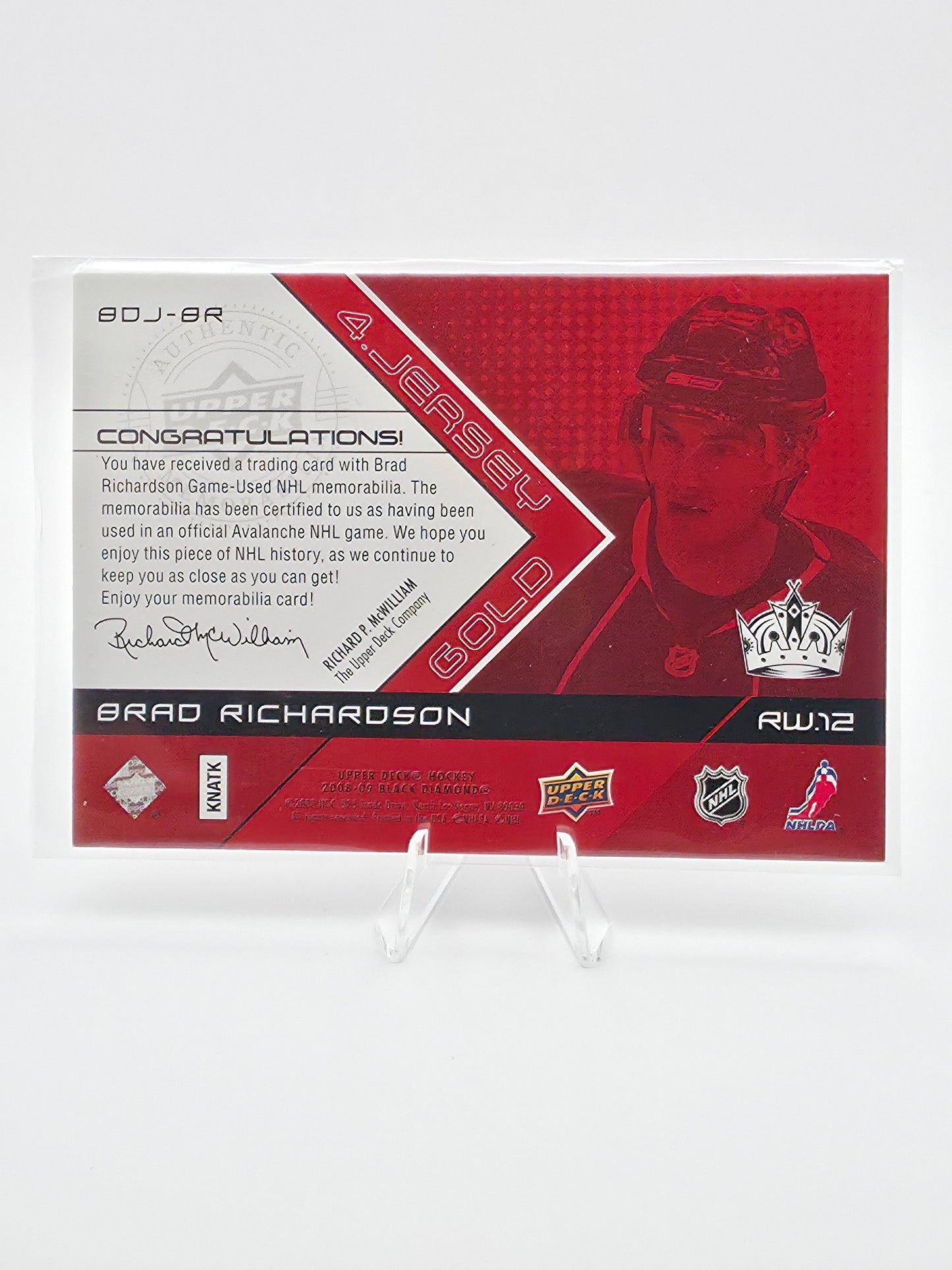 2008-09 Upper Deck Black Diamond Quad Jerseys Gold #BDJ-BR (29/100)