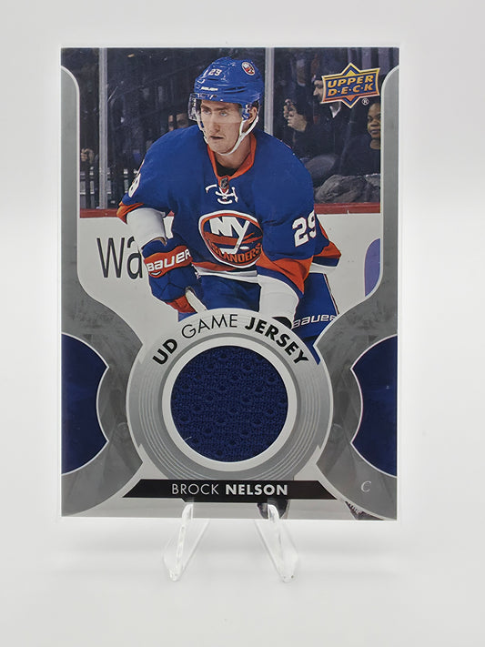 2017-18 Upper Deck Series 1 Brock Nelson UD Game Jersey card (#GJ-BN)